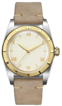 NIADI Ironwatch Retro Bubble Back Automatik Mechanische Herrenuhren PT5000 Uhrwerk Paar einfache antike Uhr, V 2, Classic