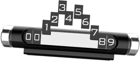 PAMINGONO Temporäres Stoppschild Für Auto Telefonnummernschild Mit Leuchtzahlen Autonummernschild Für