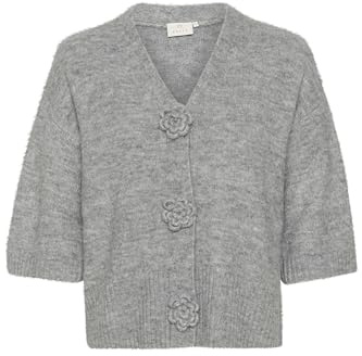 KAFFE Damen Strickjacke KArosie Ellenbogenlänge