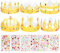 BOOMTOP 12pcs Papier Kronen Kinder Geburtstagskrone Papier Gold Papierkrone Geburtstag Partyhüte mit 6 Strasssteine Selbstklebend Glitzersteine Kindergeburtstag Party für Geburtstagsparty Babyshower
