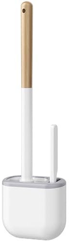 Brosse WC - Fixation murale non posée - Brosses et supports de toilette - Accessoire de salle de bain idéal pour caravane et camping-car - Laisse le sol transparent
