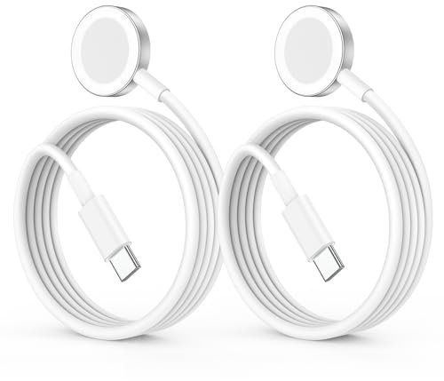Apple Watch Charger USB C Cable 1M 2Pack, Magnetic iWatch Charger Fast Charging Cord for Apple Watch Series Ultra/SE/10/9/8/7/6/SE2/5/4/3/2/1