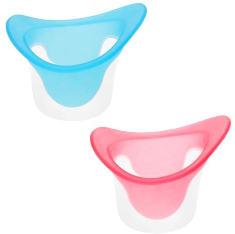 APOMOONS 2 Pièces Silicone Lavage Oculaire Outil, 10 ml Portable Tasse de Bain pour les Yeux, Réutilisable Douche Oculaire, Bleu, Rose