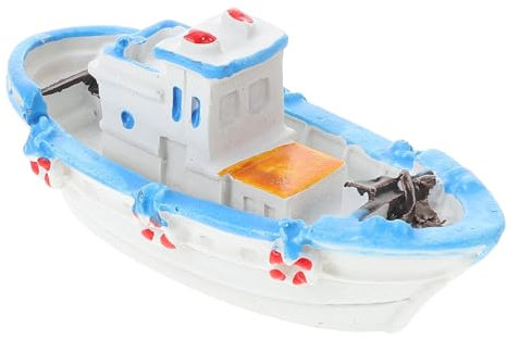 HOLIDYOYO Kleine Boot-Dekoration Aus Resin Für Nautische Partys Miniatur Segelboot Für Tisch Und Zuhause Stilvolles Accessoire Für Wohnkultur Handgefertigtes Kunstwerk