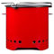 Eco Fire – Barbacoa portátil de pellets Eco Mini con placa de hierro fundido, color rojo