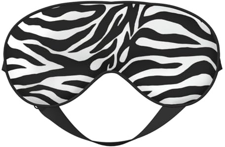 Doppelseitige, weiche Augenmaske mit Zebra-Druck, wendbares Design, verstellbar für gute Passform, blockiert helle Augenmaske