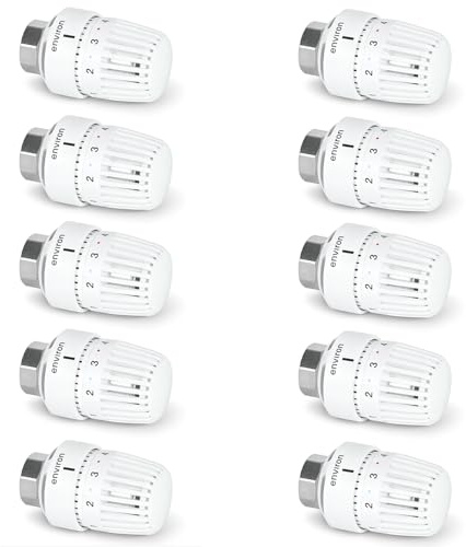 ENVIRON - Thermostatkopf M30 x 1,5 | mit Flüssig-Fühler und Nullstellung | 7-28°C 1-5 | mit Frostschutzfunktion | Heizung Thermostat (10)
