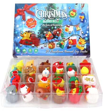 Enten Adventskalender 2025 - Adventskalender Mit Bade-Enten-Spaß Als Partygeschenk - 24 Tage Mini Sammelfiguren Für Die Ganze Familie Festtagsdekoration