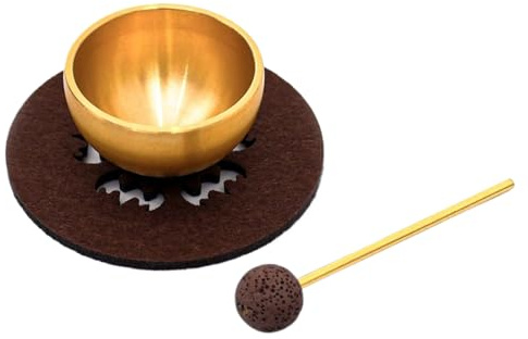 Klangschale Tragbare Mini Instrumente Für Stressabbau | Meditations Klangschalen Set Für Entspannung Und Yoga, Chakra-Ausgleich, Stressreduzierung Und Selbstregulierung
