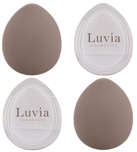 Mini Makeup Puff Set 4-teilig – Luvia The Puffys Elegance | Weiche Mini Puderquasten für Präzises Setting & Touch-Ups