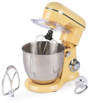 Salter British Bakes Stand Mixer, 5L Bowl, 1300W, Yellow