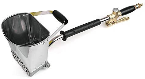 Pistola pulverizadora de mortero de cemento para pintura de pared, cubo de tolva para aplicaciones de yeso y cemento