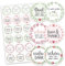 #detailverliebt 24 Sticker Schön, DASS du da warst I Ø 4cm I DIN A4 Bogen I Hochzeits-Sticker Geschenk-Aufkleber Pastell-Farben