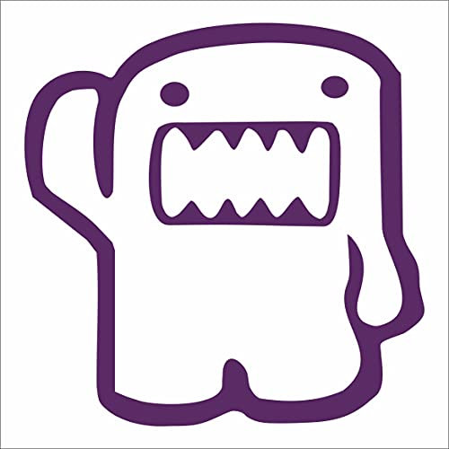 JINTORA - Autoaufkleber Tuning - Auto Aufkleber - Front domo kun - 98x99 mm - Auto Sticker Bus Fenster Heckscheibe Camper wetterfest Outdoor Sticker Auto Deko LKW Tuning Selbstklebend - violett