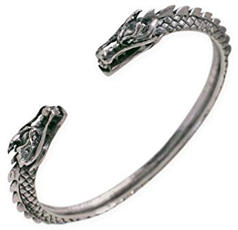 Fly Style Armreif Armband aus 925 Sterling Silber mit Drachen Kopf - Wikinger Schmuck