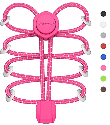 HOMAR Lacci Scarpe Elastici Autobloccanti Lacci per Scarpe Senza Nodo 150cm con Chiusura Facile per Bambini Adulti Scarpe Sneaker Scarpe Casual Stringhe Elastici