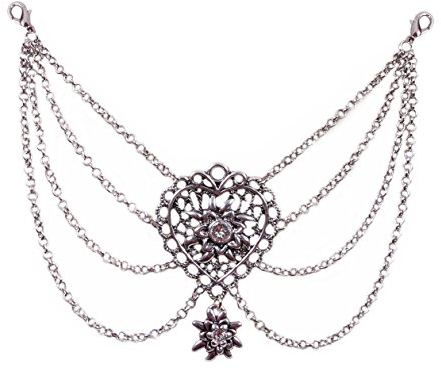 Moschen-Bayern Trachtenschmuck Dirndlschmuck Damen Trachten-Charivari Dirndl Edelweiß Herz