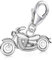 Goldene Hufeisen mini Motorrad Charm Anhänger 925 Echt Silber 18 x 15mm Damen Herren