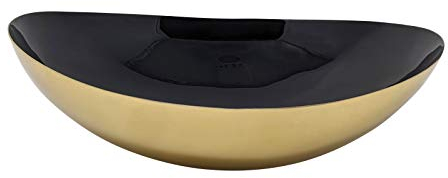 LaLe Living Schale - Glam - aus Eisen in Gold/Schwarz, 23,5x7cm