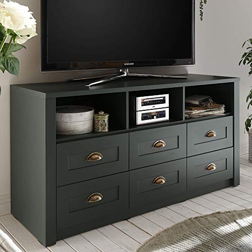 Modernes Wohnzimmer Lowboard in edlem grün - B/H/T ca.: 130/67/43 cm