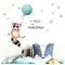 Little Deco Sticker Spruch sei wild & Waschbär I Wandbild S - 72 x 33 cm (BxH) I Luftballon Wandbilder Wandtattoo Kinderzimmer Junge Tiere Deko Babyzimmer Kinder DL324