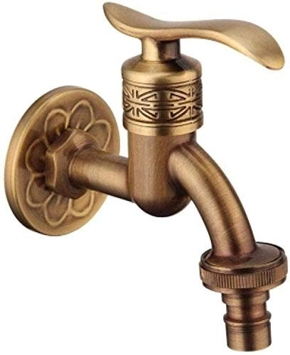 pengyongj Gartenarmatur Antik Messing Bad Waschmaschine Wandarmatur Absperrventil Outdoor Gartenarmatur Wasserhähne