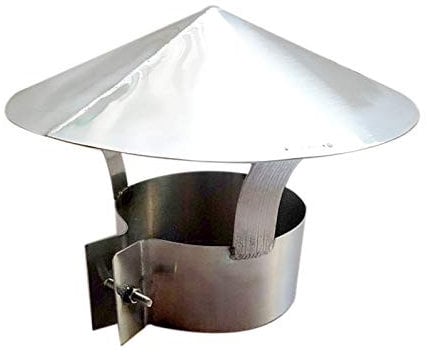 QWEASDF Chimney hood stainless steel bird protection grid for fireplaces, chimney cover, chimney attachment, fireplace attachment, fireplace hood, fireplace hat (90mm - 250mm),140mm