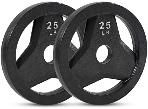 JFIT Gusseisen-Olympische Griffplatte für Langhantel, 2 Stück, 11,3 kg