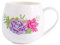 Glen Mila Süße Kaffeetasse für Frauen, 325 ml, Knochenporzellan, Kaffeetasse, niedliche Tassen, Weihnachtsbecher, Geburtstagsgeschenke für Mutter, Freunde, rosa Sukkulenten