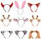 9 Stücke Tier Ohren Haarreif Cartoon Tier Haarreifen Wildtier Cosplay Kostüm Accessoire für Halloween Thema Party Kinder Erwachsene