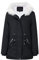 YYNUDA Parka Femme Hiver à Capuche Blouson Veste Manteau Femme Capuche Noir M