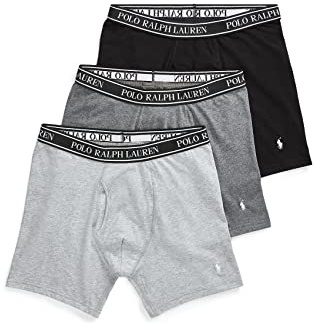 POLO RALPH LAUREN Men's Classic Fit W/Wicking 3-pack Boxer Briefs Classic