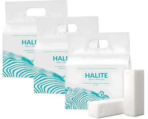 Halite Salt for Water Softener, Pure Grade A Food Quality for Twintec, Kinetico and All Block Salt Softener (6)