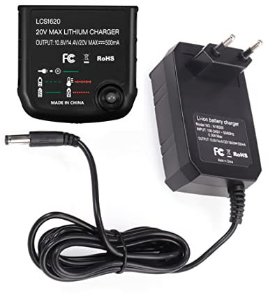 Josenidny Chargeur de batterie pour Black-Decker 10,8 V 14,4 V 20 V LBXR20 LB20 LBX20 LBX20 LBX4020 Tournevis de perceuse électrique Prise UE