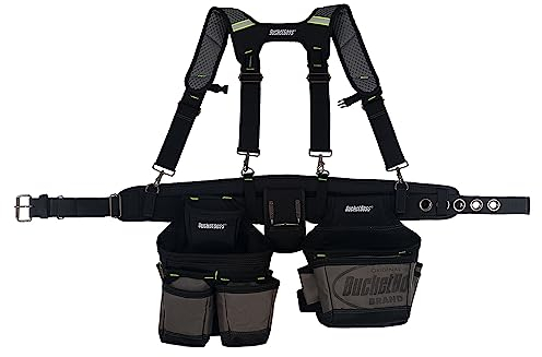 Bucket Boss Pro HV 55205-HV Werkzeuggürtel mit Hosenträger in Grau und Schwarz