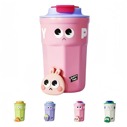 IRNATO Isolierter Kaffeebecher, Reisebecher, doppelwandiger Edelstahl. Für Wasser, Kaffee, Cola, andere Getränke. Ausgefallene Tasse, Kaffeetasse, Vakuum, hält Getränke heiß oder kalt