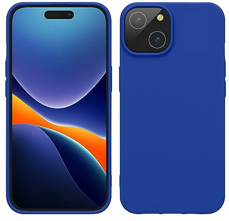 kwmobile Case compatible with iPhone 15 Case - Soft Slim TPU Silicone Phone Cover - Baltic Blue