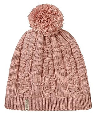 SealSkinz Hemsby Strickmütze mit Zopfmuster und Bommel, wasserdicht, für kaltes Wetter, rosa