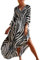 Baynetin Women's Long Tiedye Kaftan Dress, Print Kimono Maxi Beach Boho Party Dress Plus Size Bathing Suit Cover Ups Batwing Sleeve Print Loungewear (Strip)