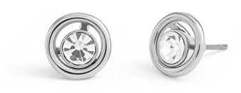 COACH Wandelbare Halo-Stein-Ohrstecker, Einheitsgröße, Messing, Titan, kein Edelstein, One Size, Messing, Titan, Kein Edelstein