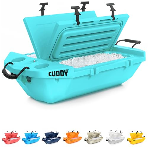 CUDDY Floating Cooler and Dry Storage Vessel for Land & Water – 40QT– Great for River, Beach, Kayak, Pool, & Lake