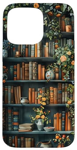 iPhone 15 Pro Max Books and Coffee Vintage Library Case