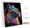 MEIYUDA Peinture par Numero Adulte avec Cadre, Chat Coloré Kit de Peinture à l'Huile sur Toile par Numéro, Peinture par Numero Débutants Peinture Acrylique Pigmentée, Decoration Maison Cadeau 30x40cm