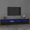 IKAYAA Mobile Porta TV con LED 240 cm Moderno Armadio per TV Supporto TV per Soggiorno o Salotto-Nero-240 x 35 x 40 cm