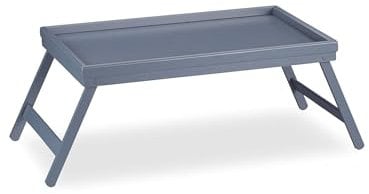 UNIBOS Multipurpose Bamboo Tray Table with Folding Legs & High Edges, Ideal for Breakfast in Bed or Snacking on Sofa