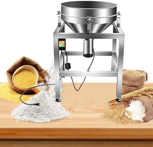 LZDOYY Macchina Vibrante Automatica per setaccio, Macchina elettrica Automatica Commerciale per setaccio, setaccio per Farina per polveri di Farina,80mesh
