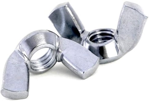 TOP-VIGOR 10Pcs Wing Nuts, M6 Butterfly Nut, DIN 315 Zinc Plated Steel Hand Twist Tighten Fasteners for DIY Tools, Electronic Devices Hardware, Automotive, Wood Products
