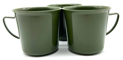 Kimmel Taza de 330 ml, juego de 3 unidades, color verde oliva, taza de plástico