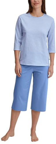 CALIDA Lovely Nights 3/4-Pyjama Damen | 3/4-Schlafanzug, weiche Single-Jersey-Qualität und angenehmer Komfort