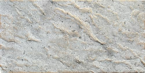 DECCART Wand-Paneele in Betonoptik Deckenpaneele Wandverkleidung Deckenverkleidung mit Beton-Imitat Wandplatten in Grau aus Polystyrol - 100x50 cm - Beton Grau - 4 Stück (2 m²)